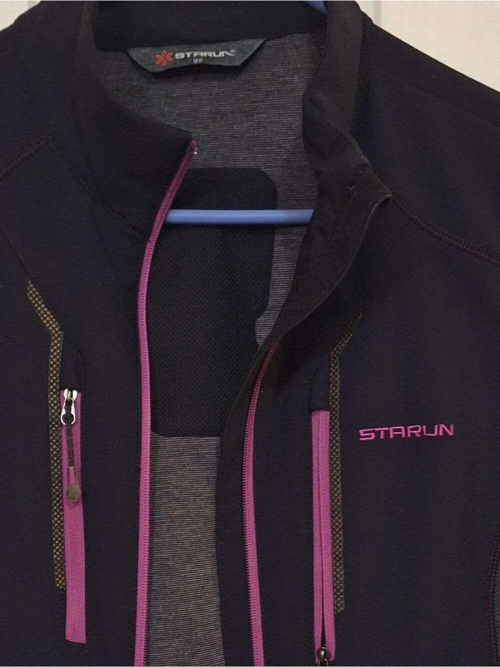 STARUN Dark Navy & Gray Sleeveless Softshell Vest with Pink Trim - Picture 3 of 9